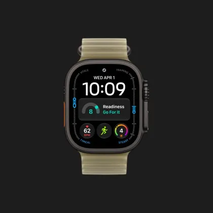 Apple Watch Ultra 4 GPS + LTE, 49mm Black Titanium Case with Translucent Kelp Ocean Band