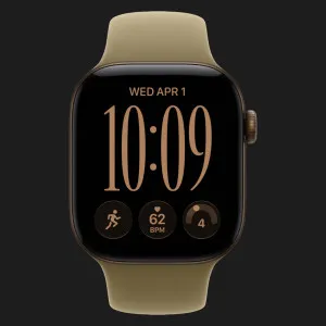 Apple Watch Series 12 GPS, 42mm Dark Bronze Aluminum Case with Olive Sport Band (S/M)