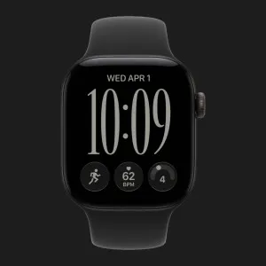 Apple Watch Series 12 GPS, 42mm Black Aluminum Case with Black Sport Band (S/M)