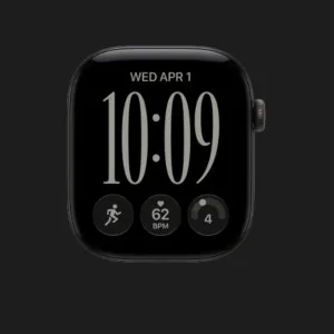 Apple Watch Series 12 GPS, 42mm Black Aluminum Case with Black Sport Band (S/M)