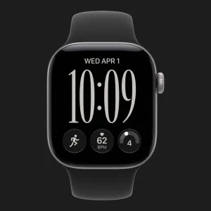 Apple Watch Series 12 GPS, 46mm Space Gray Aluminum Case with Black Sport Band (M/L)