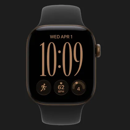Apple Watch Series 12 GPS, 46mm Dark Bronze Aluminum Case with Black Sport Band (M/L)