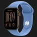 Apple Watch Series 12 GPS, 46mm Dark Bronze Aluminum Case with Wildflower Blue Sport Band (M/L)