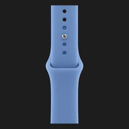 Apple Watch Series 12 GPS, 46mm Dark Bronze Aluminum Case with Wildflower Blue Sport Band (M/L)