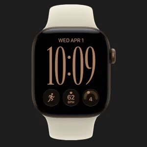 Apple Watch Series 12 GPS, 46mm Dark Bronze Aluminum Case with Sand Sport Band (M/L)