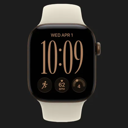 Apple Watch Series 12 GPS, 46mm Dark Bronze Aluminum Case with Sand Sport Band (M/L)