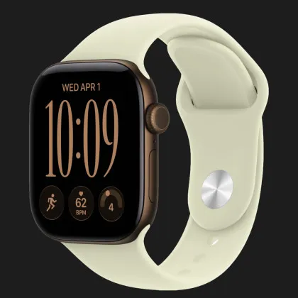 Apple Watch Series 12 GPS, 46mm Dark Bronze Aluminum Case with Pale Succulent Sport Band (M/L)