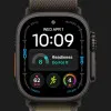 Apple Watch Ultra 4 GPS + LTE, 49mm Black Titanium Case with Dark Olive Alpine Loop - Medium