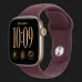 Apple Watch Series 12 GPS, 46mm Light Gold Aluminum Case with Burgundy Sport Band (M/L)