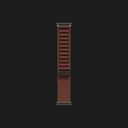  Apple Watch Ultra 4 GPS + LTE 49mm Black Titanium Case with Burgundy Alpine Loop - Large