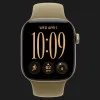 Apple Watch Series 12 GPS, 46mm Light Gold Aluminum Case with Olive Sport Band (S/M)