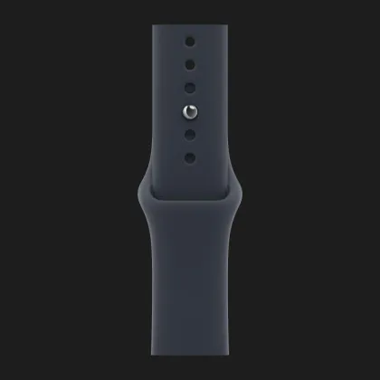 Apple Watch Series 12 GPS, 46mm Light Gold Aluminum Case with Navy Blue Sport Band (M/L)