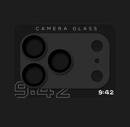 Захисне скло 9:42 Full Cover для камери iPhone 18 Pro (Black)