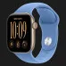 Apple Watch Series 12 GPS, 46mm Light Gold Aluminum Case with Wildflower Blue Sport Band (M/L)