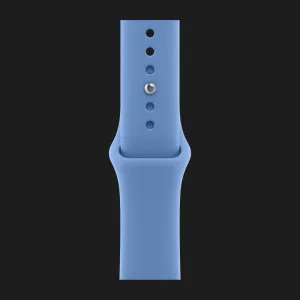 Apple Watch Series 12 GPS, 46mm Light Gold Aluminum Case with Wildflower Blue Sport Band (M/L)