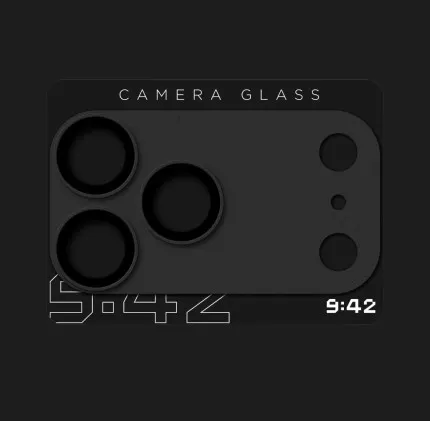 Захисне скло 9:42 Full Cover для камери iPhone 18 Pro Max (Black)