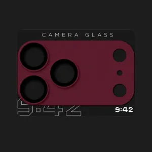 Защитное стекло 9:42 Full Cover для камери iPhone 18 Pro Max (Burgundy) в Хмельницком