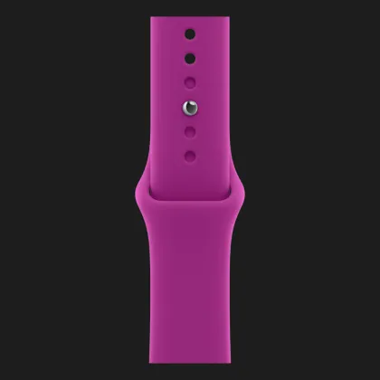 Apple Watch Series 12 GPS, 46mm Light Gold Aluminum Case with Magenta Sport Band (M/L)