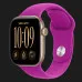 Apple Watch Series 12 GPS, 46mm Light Gold Aluminum Case with Magenta Sport Band (M/L)