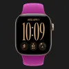 Apple Watch Series 12 GPS, 46mm Light Gold Aluminum Case with Magenta Sport Band (M/L)