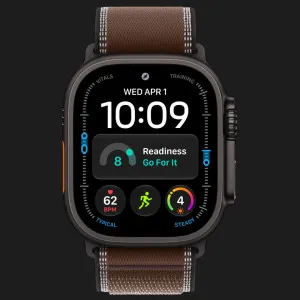Apple Watch Ultra 4 GPS + LTE, 49mm Black Titanium Case with Dark Umber Trail Loop - M/L