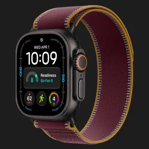 Apple Watch Ultra 4 GPS + LTE 49mm Black Titanium Case with Burgundy Trail Loop - M/L (MJC44)