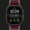 Apple Watch Ultra 4 GPS + LTE 49mm Black Titanium Case with Burgundy Trail Loop - M/L