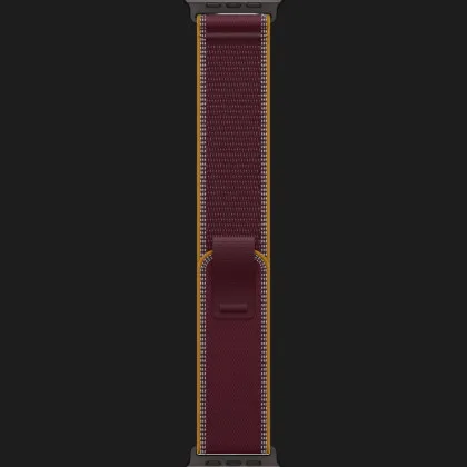 Apple Watch Ultra 4 GPS + LTE 49mm Black Titanium Case with Burgundy Trail Loop - M/L