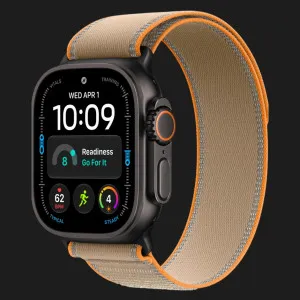 Apple Watch Ultra 4 GPS + LTE , 49mm Black Titanium Case with Sand Trail Loop - S/M