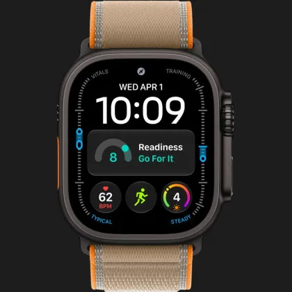 Apple Watch Ultra 4 GPS + LTE, 49mm Black Titanium Case with Sand Trail Loop - M/L