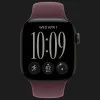 Apple Watch Series 12 GPS, 46mm Black Aluminum Case with Burgundy Sport Band (M/L)