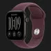 Apple Watch Series 12 GPS, 46mm Black Aluminum Case with Burgundy Sport Band (M/L)