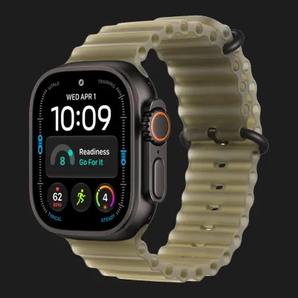 Apple Watch Ultra 4 GPS + LTE, 49mm Black Titanium Case with Translucent Kelp Ocean Band