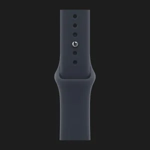 Apple Watch Series 12 GPS, 46mm Black Aluminum Case with Navy Blue Sport Band (M/L)
