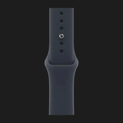 Apple Watch Series 12 GPS, 46mm Black Aluminum Case with Navy Blue Sport Band (M/L)