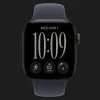 Apple Watch Series 12 GPS, 46mm Black Aluminum Case with Navy Blue Sport Band (M/L)