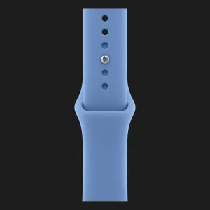 Apple Watch Series 12 GPS, 46mm Black Aluminum Case with Wildflower Blue Sport Band (M/L)