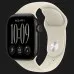 Apple Watch Series 12 GPS, 46mm Black Aluminum Case with Sand Sport Band (M/L)