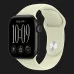 Apple Watch Series 12 GPS, 46mm Black Aluminum Case with Pale Succulent Sport Band (M/L)