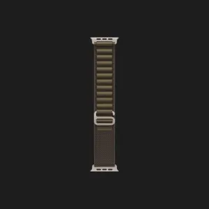 Apple Watch Ultra 4 GPS + LTE, 49mm Natural Titanium Case with Dark Olive Alpine Loop - Large