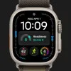 Apple Watch Ultra 4 GPS + LTE, 49mm Natural Titanium Case with Dark Olive Alpine Loop - Large