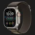 Apple Watch Ultra 4 GPS + LTE, 49mm Natural Titanium Case with Dark Olive Alpine Loop - Large