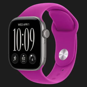 Apple Watch Series 12 GPS, 46mm Space Gray Aluminum Case with Magenta Sport Band (M/L)