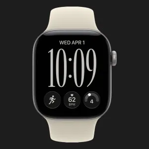 Apple Watch Series 12 GPS, 46mm Space Gray Aluminum Case with Sand Sport Band (M/L)