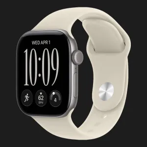 Apple Watch Series 12 GPS, 46mm Space Gray Aluminum Case with Sand Sport Band (M/L)