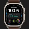 Apple Watch Ultra 4 GPS + LTE, 49mm Natural Titanium Case with Dark Umber Trail Loop - S/M