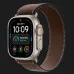 Apple Watch Ultra 4 GPS + LTE, 49mm Natural Titanium Case with Dark Umber Trail Loop - S/M
