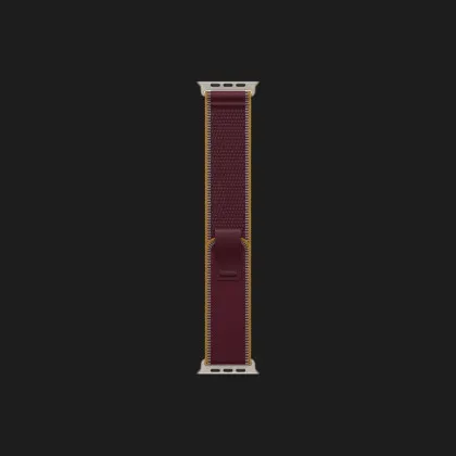 Apple Watch Ultra 4 GPS + LTE, 49mm Natural Titanium Case with Burgundy Trail Loop - M/L