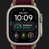 Apple Watch Ultra 4 GPS + LTE, 49mm Natural Titanium Case with Burgundy Trail Loop - M/L