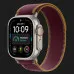 Apple Watch Ultra 4 GPS + LTE, 49mm Natural Titanium Case with Burgundy Trail Loop - M/L